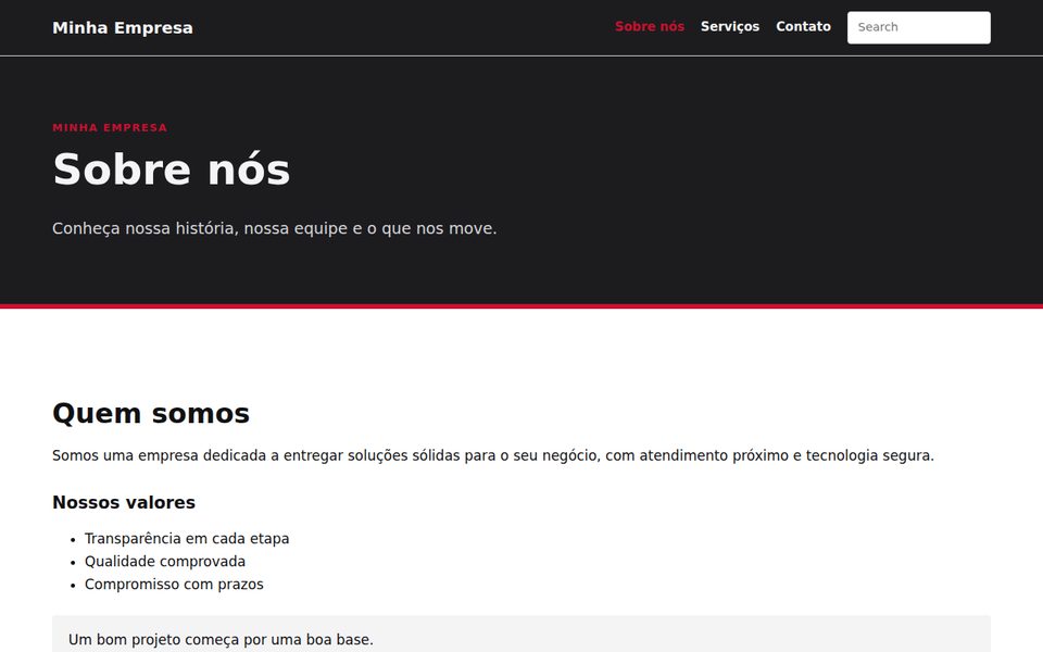 Site com o tema Fundação do Alicerce CMS